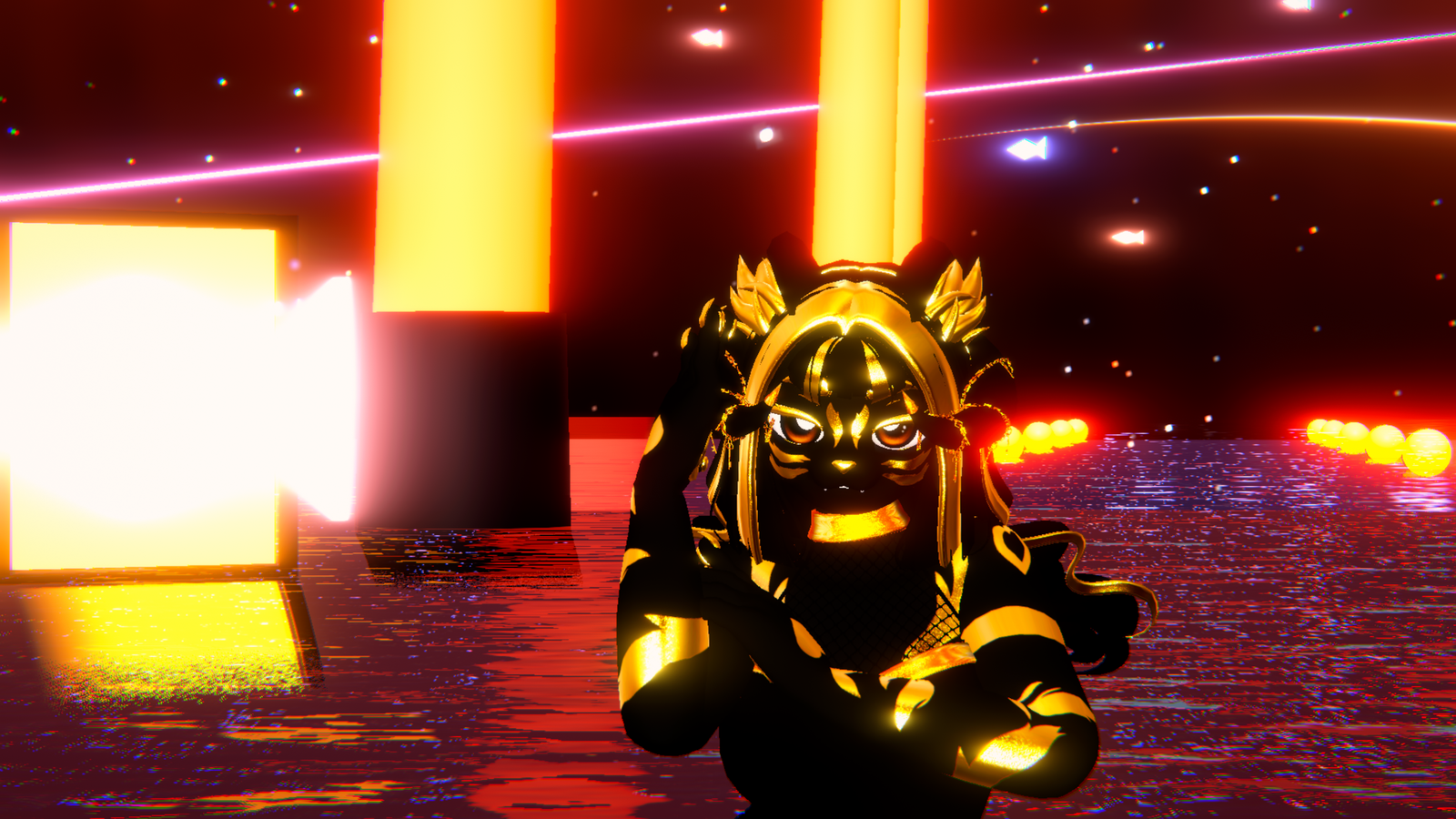18+ (Facetracking) Aki the Golden Wolf VRChat Biscotti Avatar