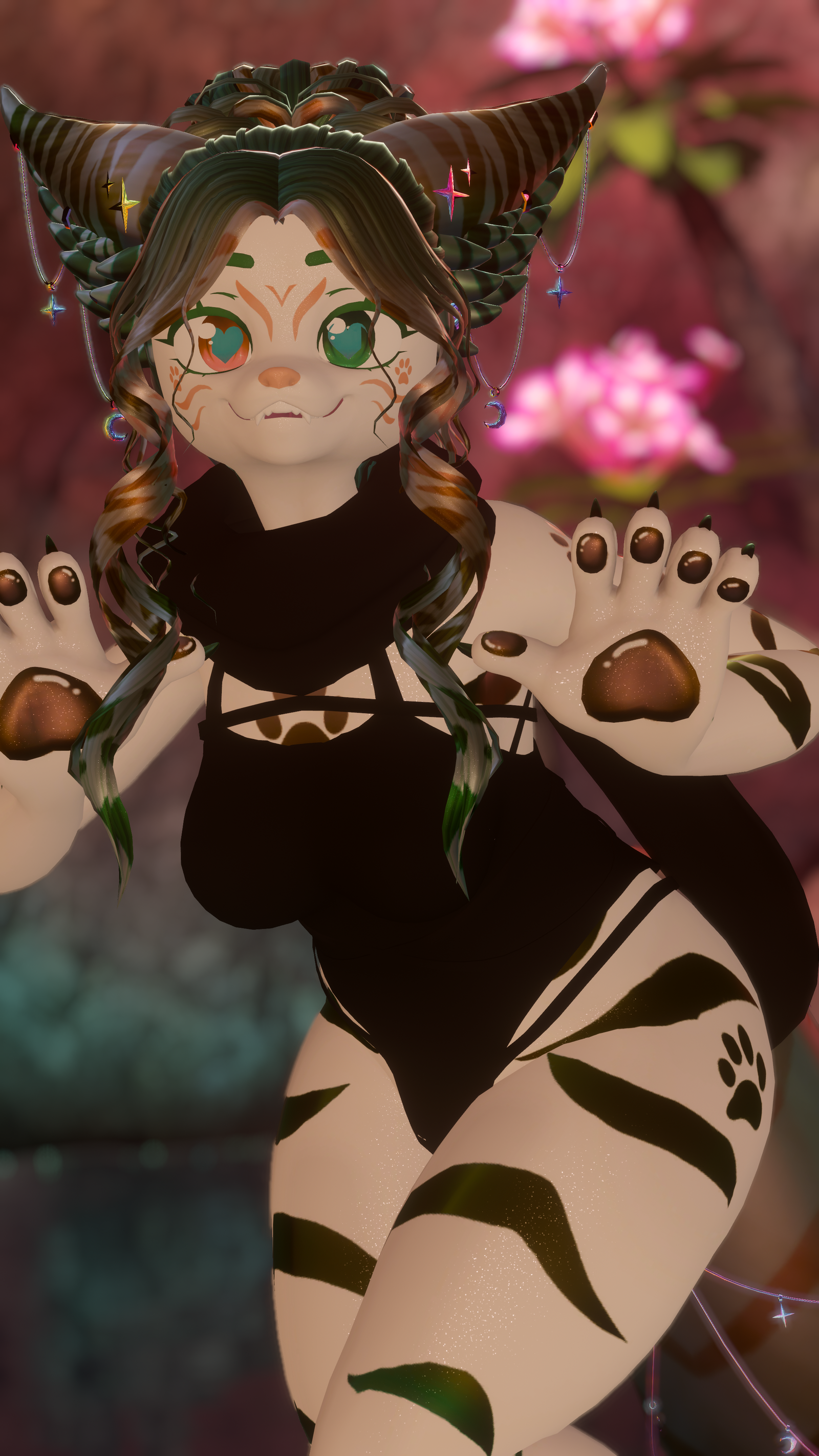 18+ (Facetracking) Kirita the Striped Fox VRChat Vulpup Avatar
