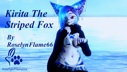 18+ (Facetracking) Kirita the Striped Fox VRChat Vulpup Avatar