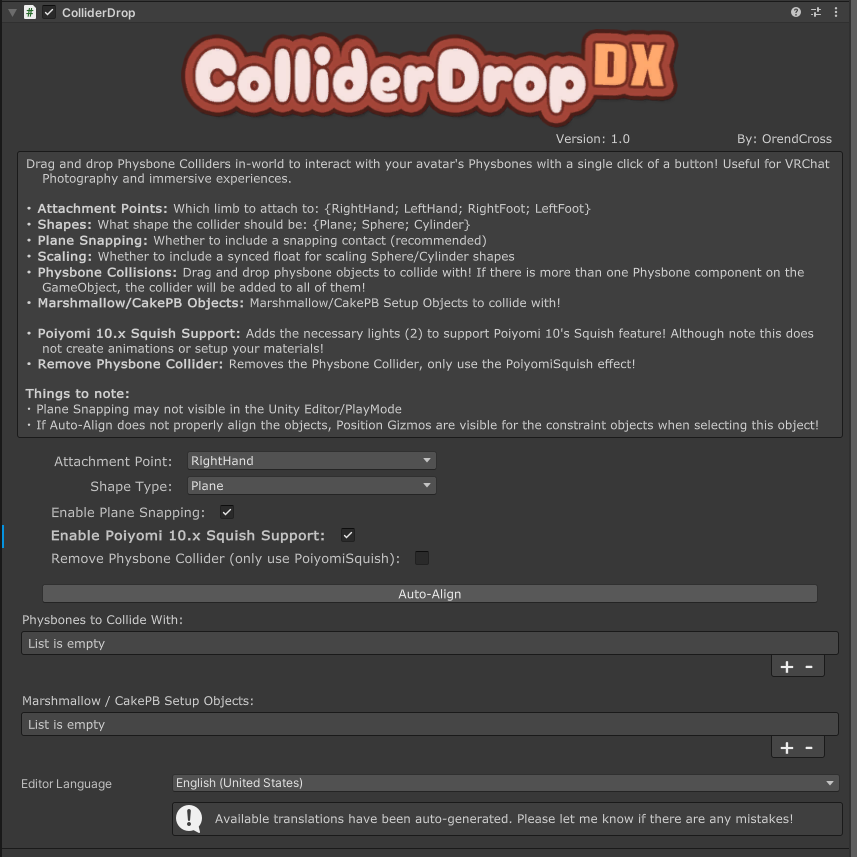【VRChat】ColliderDropDX コライダードロップ Avatar world-collision tool!【ModularAvatar】