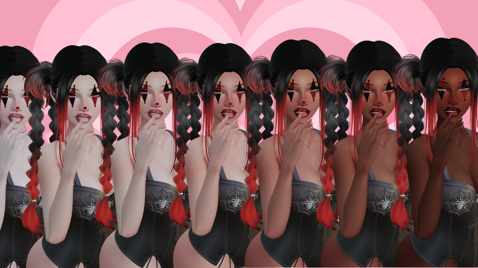 Baddie Jester Makeup (Dolce Head)