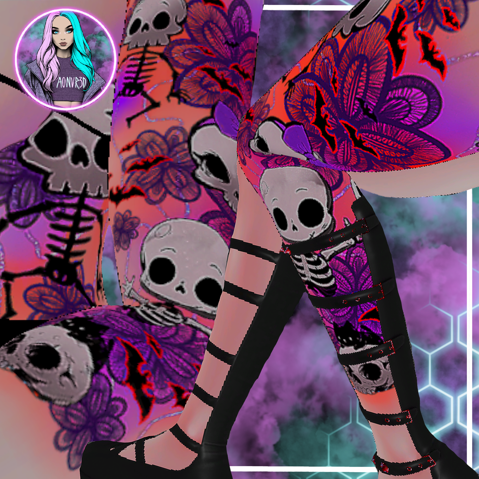 CUTE SPOOKY TATTOOS V2 | 2k | EGIRL | SLIM FIT | ZINFIT| ANIME |