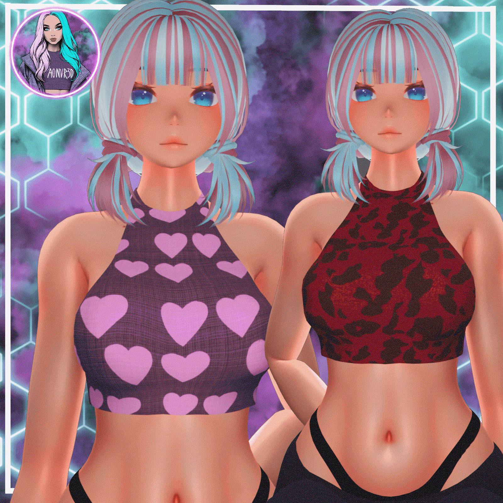 TANK TOP 4O + TEXTURES RIGGED ANIME SLIMFIT EGIRL ZINFIT