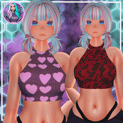 TANK TOP  4O + TEXTURES  RIGGED ANIME  SLIMFIT  EGIRL  ZINFIT