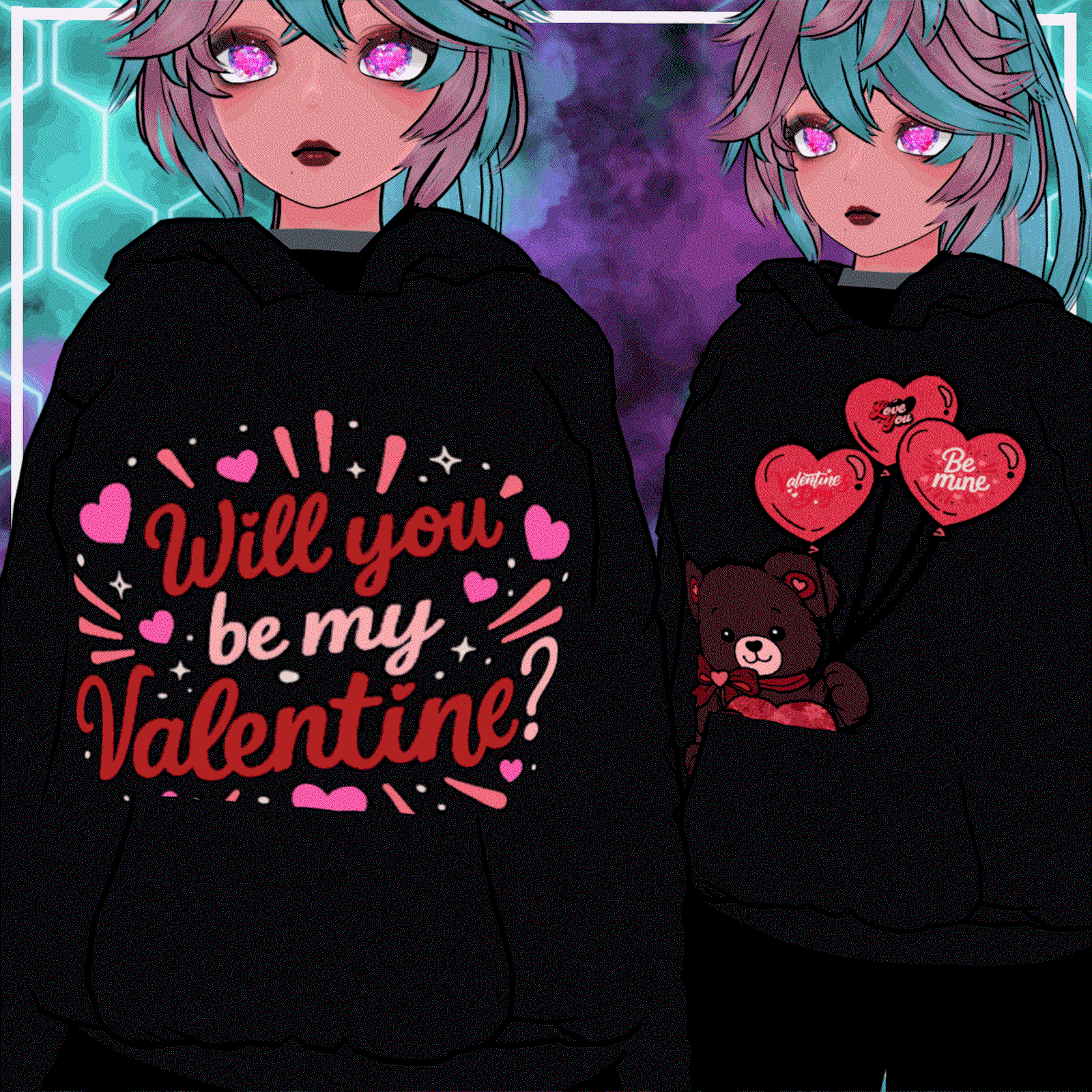 LOVE SWEATER | 5O + TEXTURES | RIGGED EGIRL | SLIM FIT | ZINFIT | ANIME