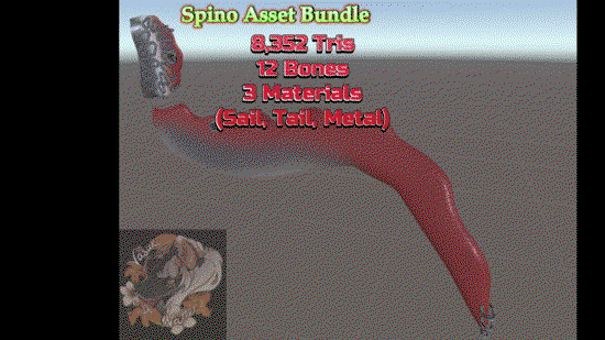 Spinosaurus Assets! Tail & Sail