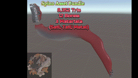Spinosaurus Assets! Tail & Sail