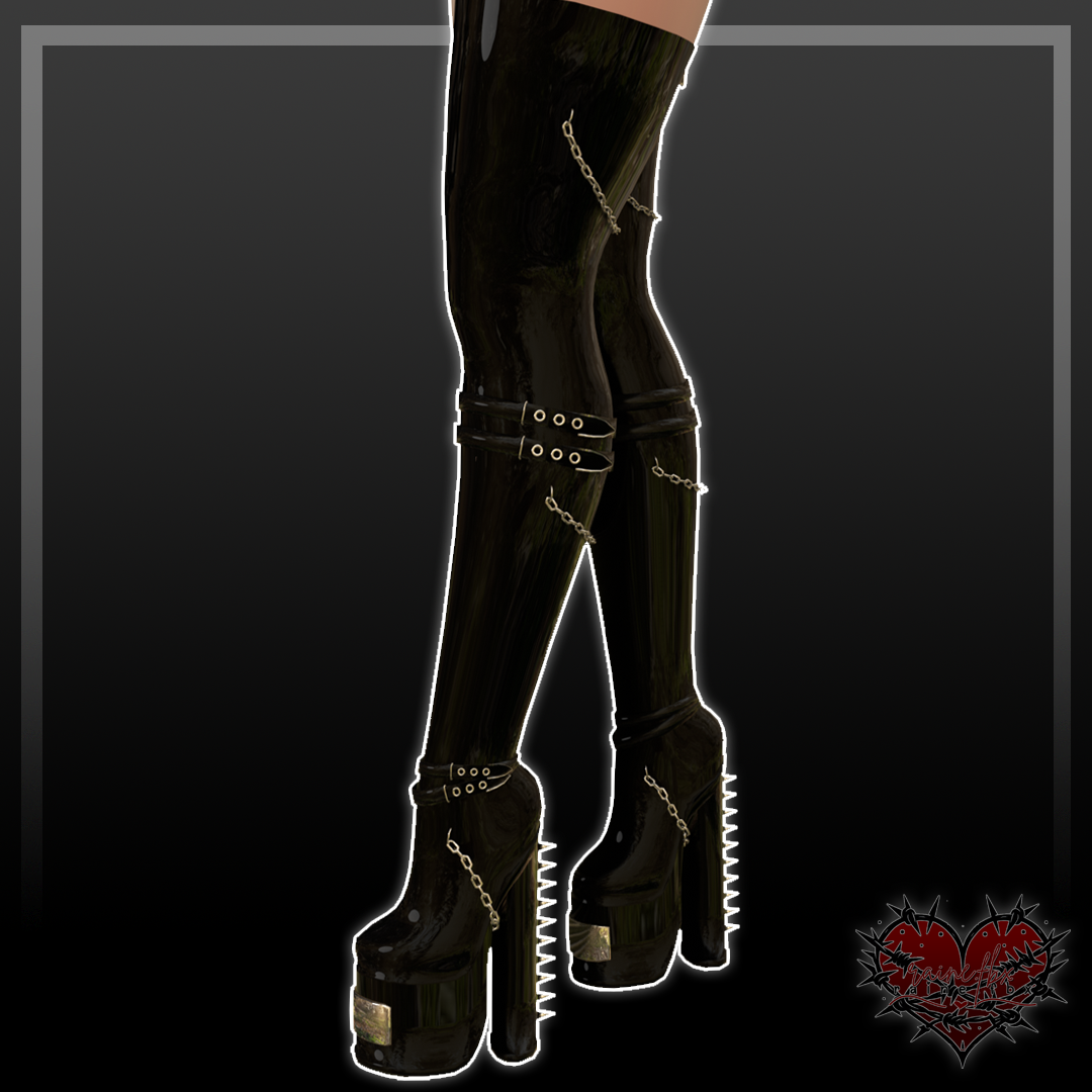 Thigh High Latex Boots