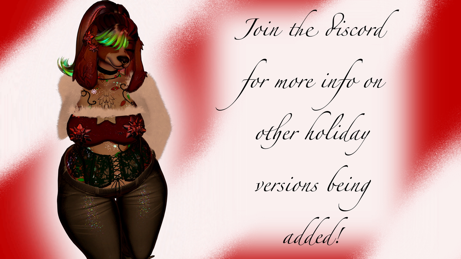 | PRE-SALE! | Holly | Holiday VRCHAT Avatar | PC & VRCFT