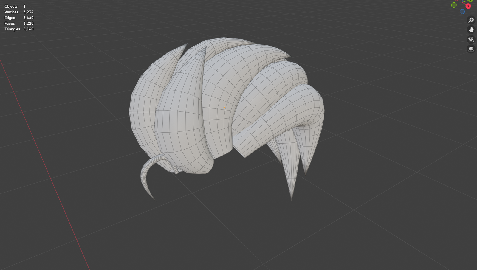 VRChat Slicked Back Hairstyle