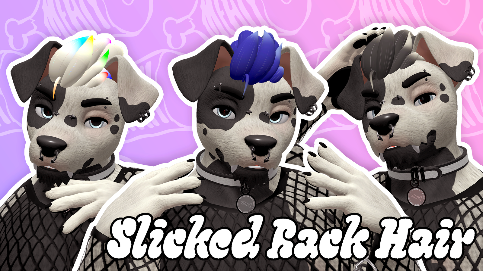 VRChat Slicked Back Hairstyle