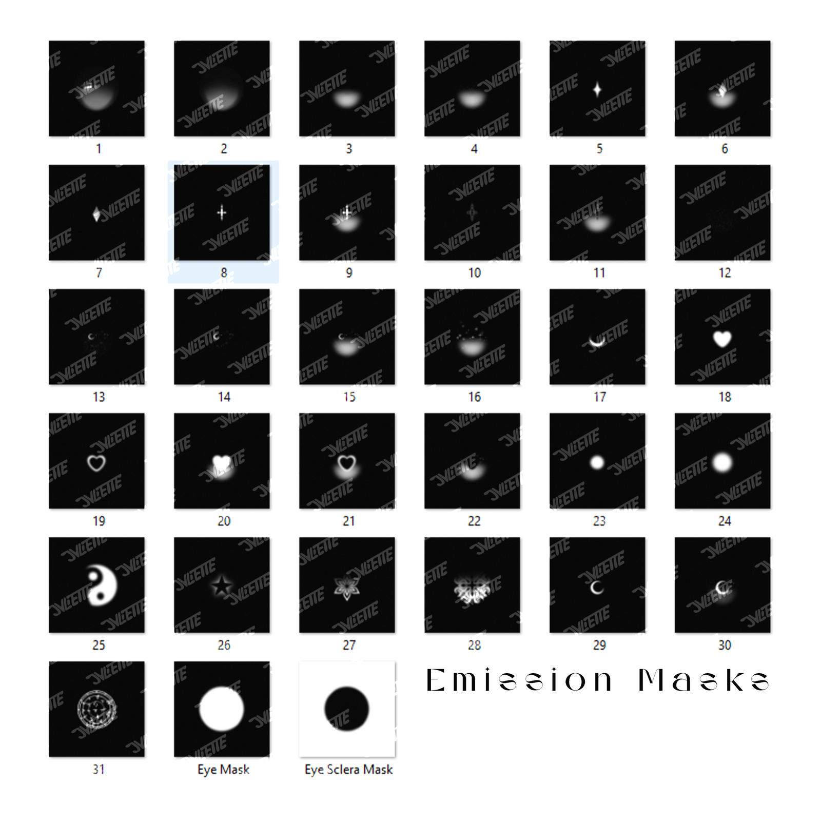VOID | Eye textures [31 Emission Masks]