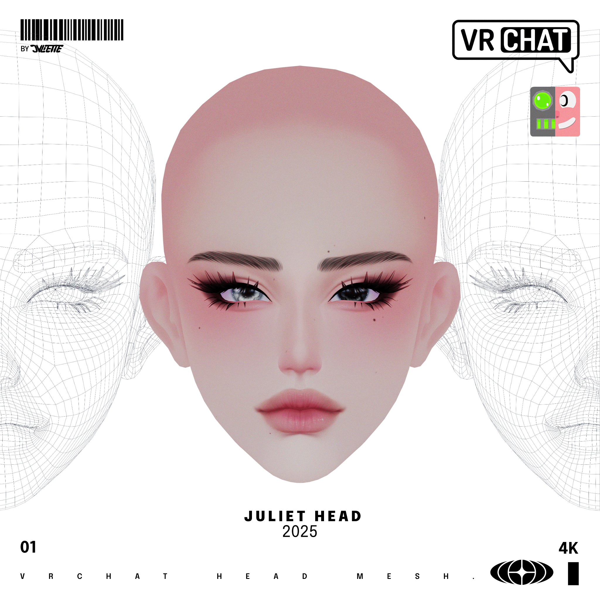 JULIET HEAD [VRChat Head Mesh]