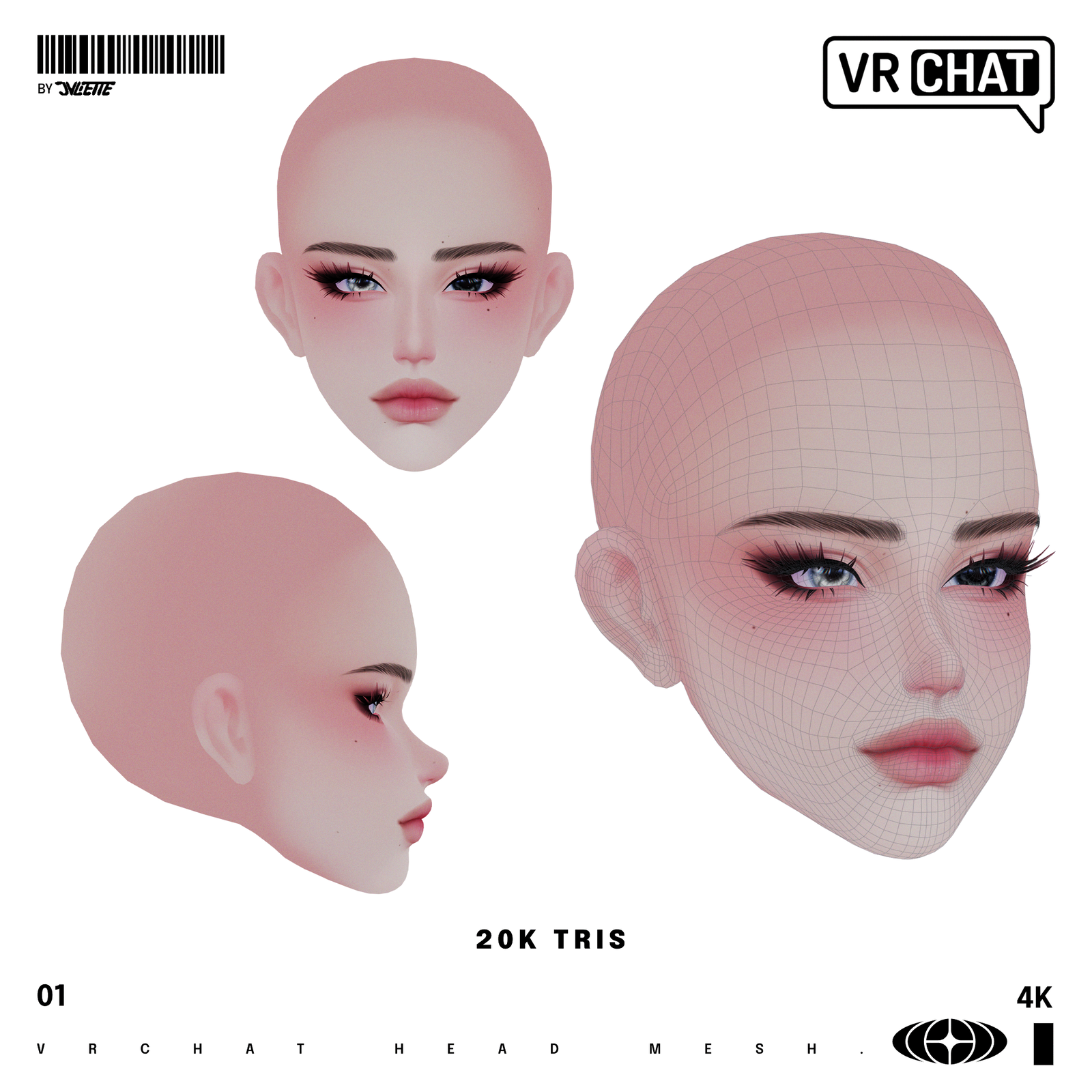 JULIET HEAD [VRChat Head Mesh]