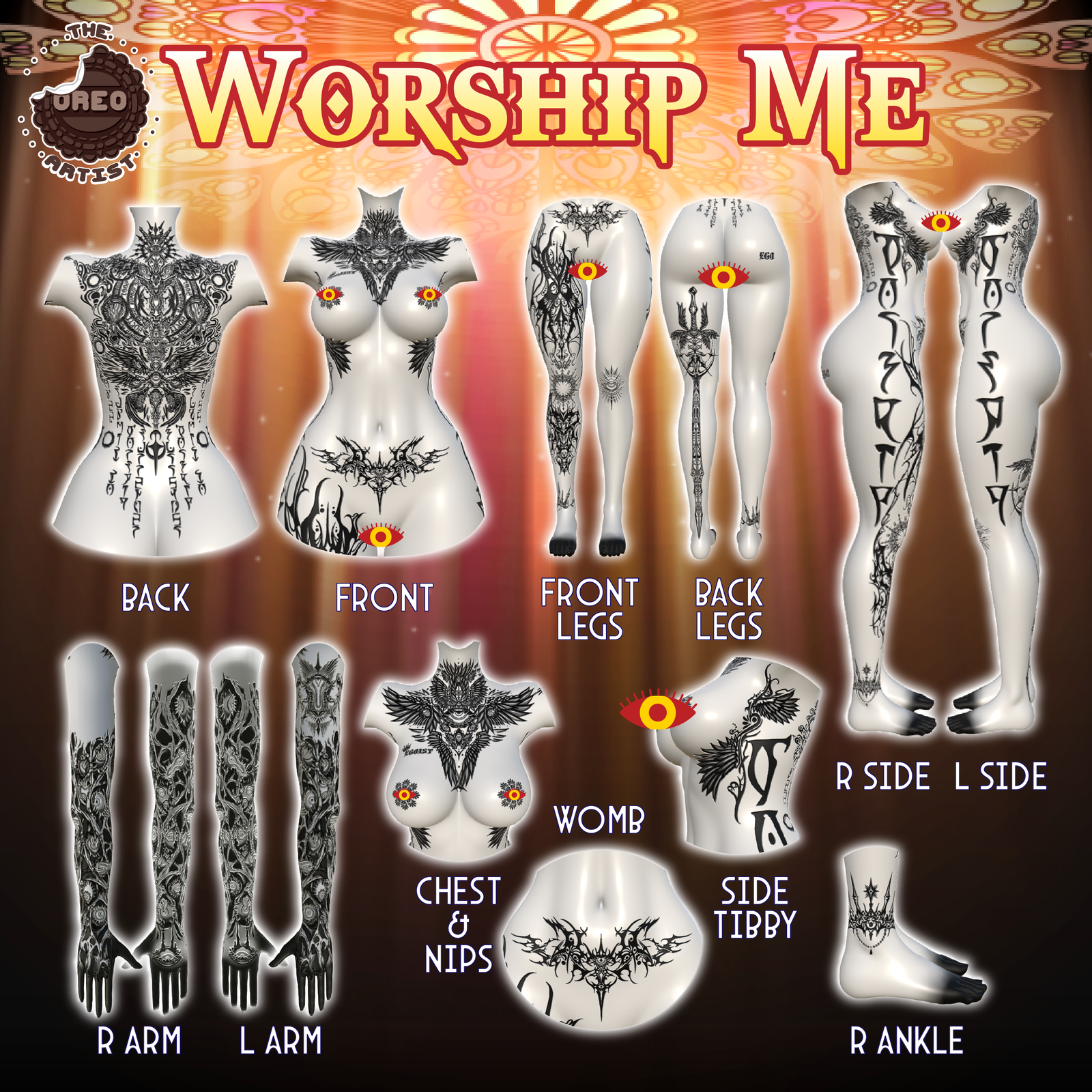 Worship Me Tattoo for VRBase Egirl