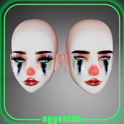 Messy Clown Face Texture (Aki Head Male + Female)
