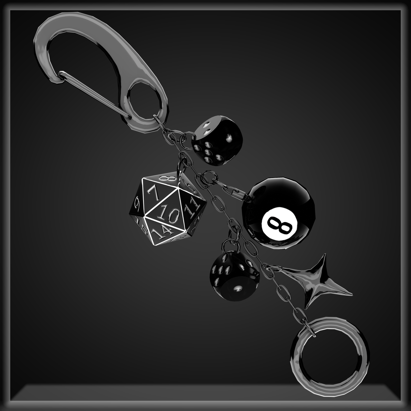 Lucky 8 Keychain - Server Freebie