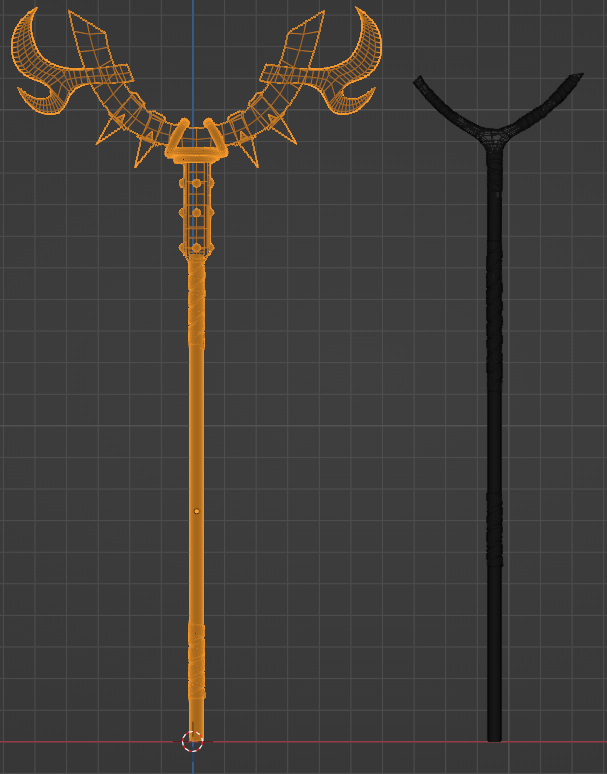 Metallic/Wooden Staff (Lovely Assistafff)