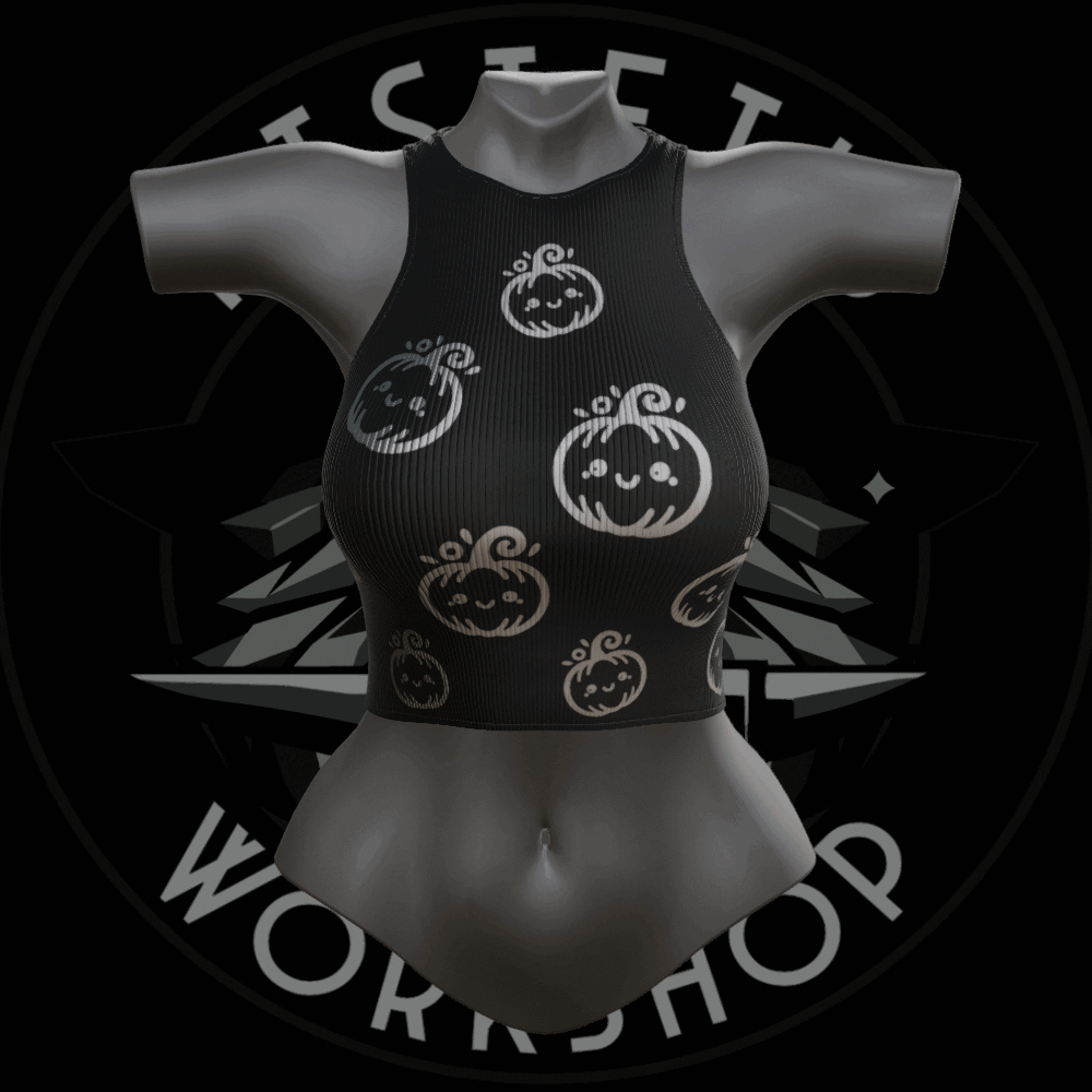 Shirt Croptop Tight Sleeveless