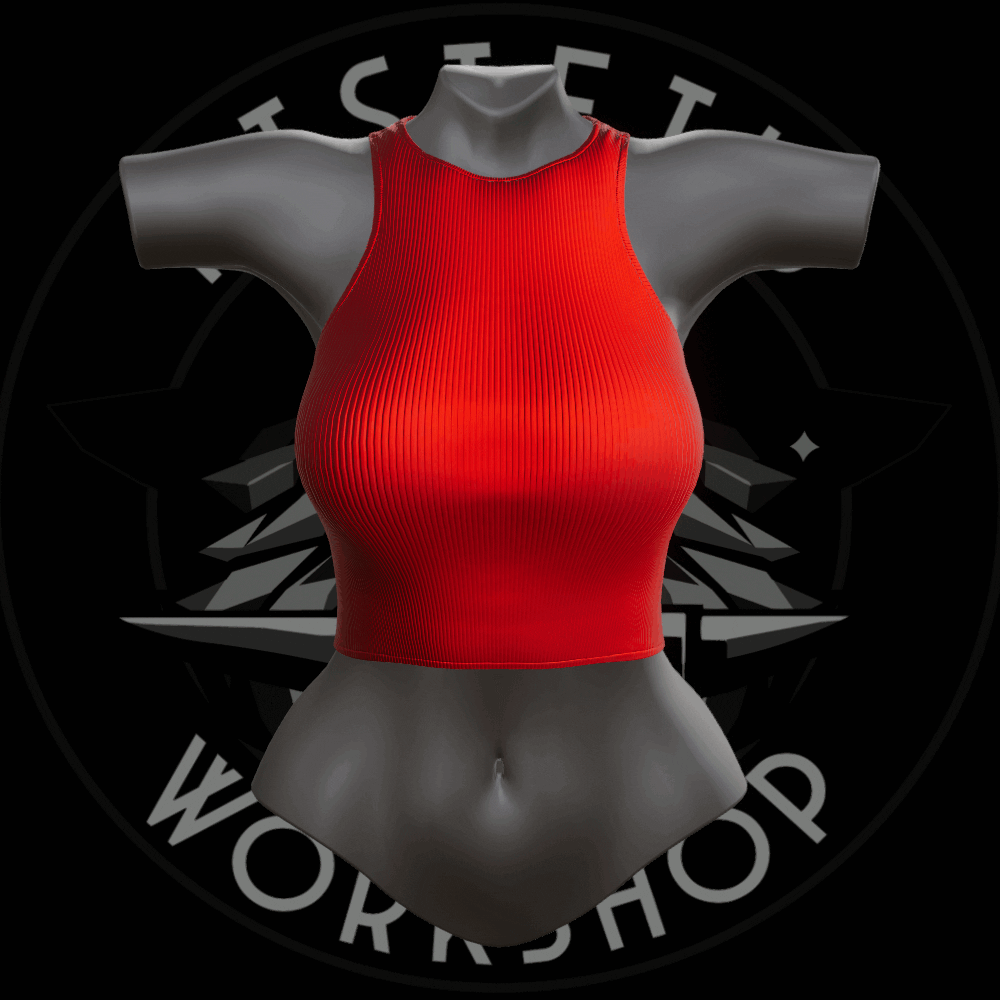 Shirt Croptop Tight Sleeveless