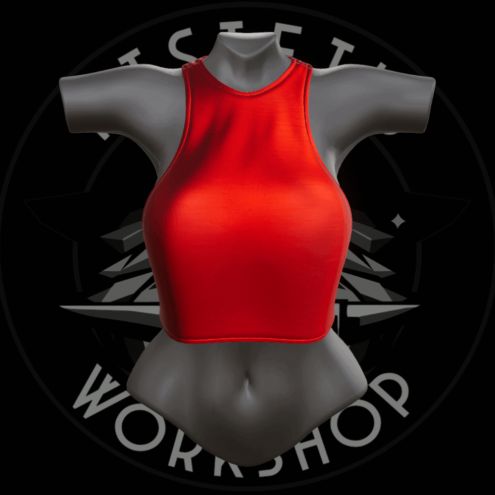 Shirt Croptop Loose Sleeveless