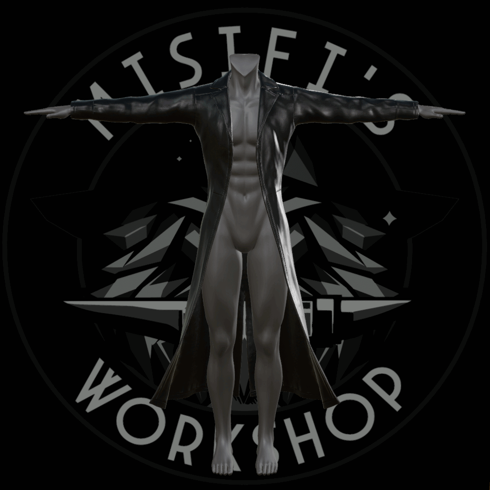 Leather coat Buttonless