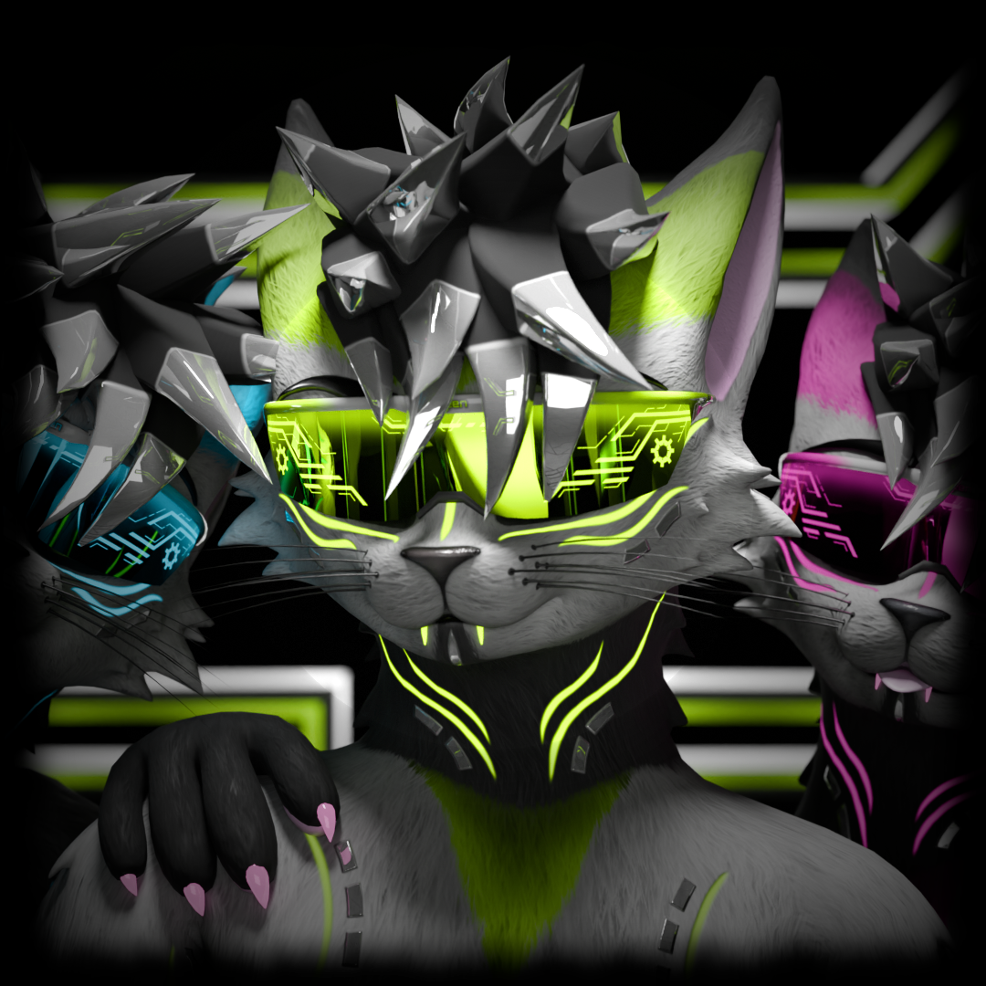 Sportglasses / Cyberglasses for KitCat ( VRChat )