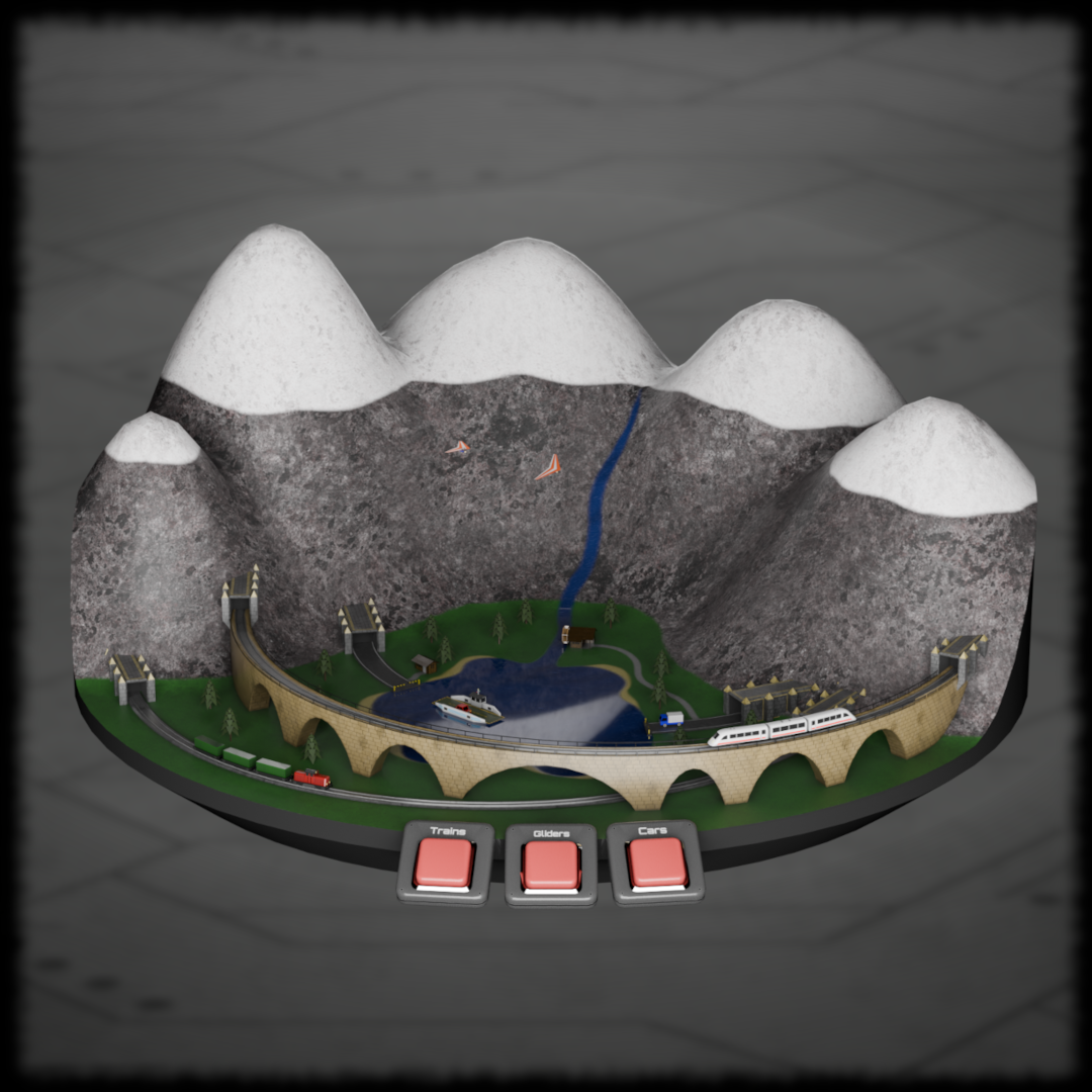 Modeltrain Set ( VRChat avatar asset )