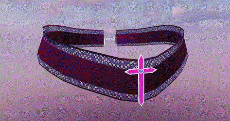 Lace Cross Choker