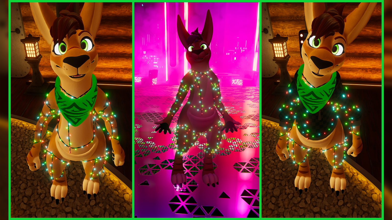 Christmas Lights - Tropical Kangaroo/Orca