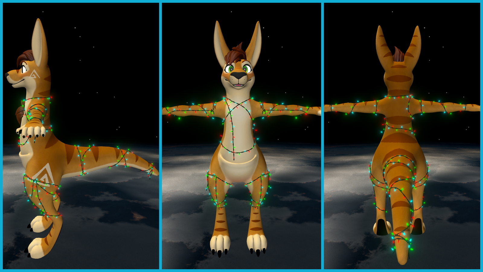 Christmas Lights - Tropical Kangaroo/Orca