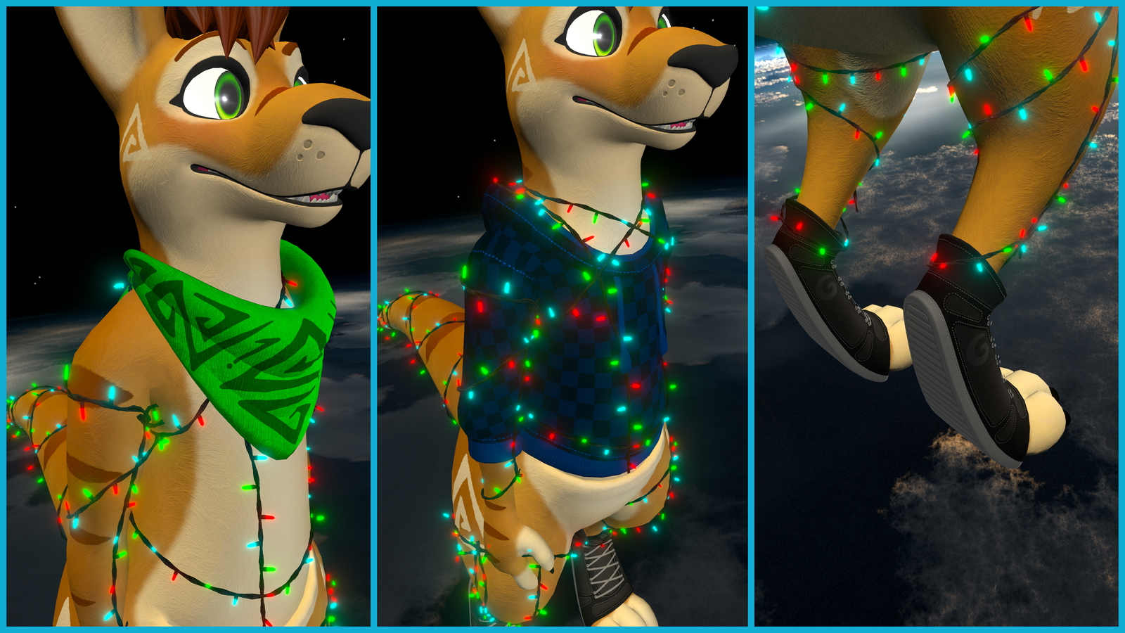 Christmas Lights - Tropical Kangaroo/Orca