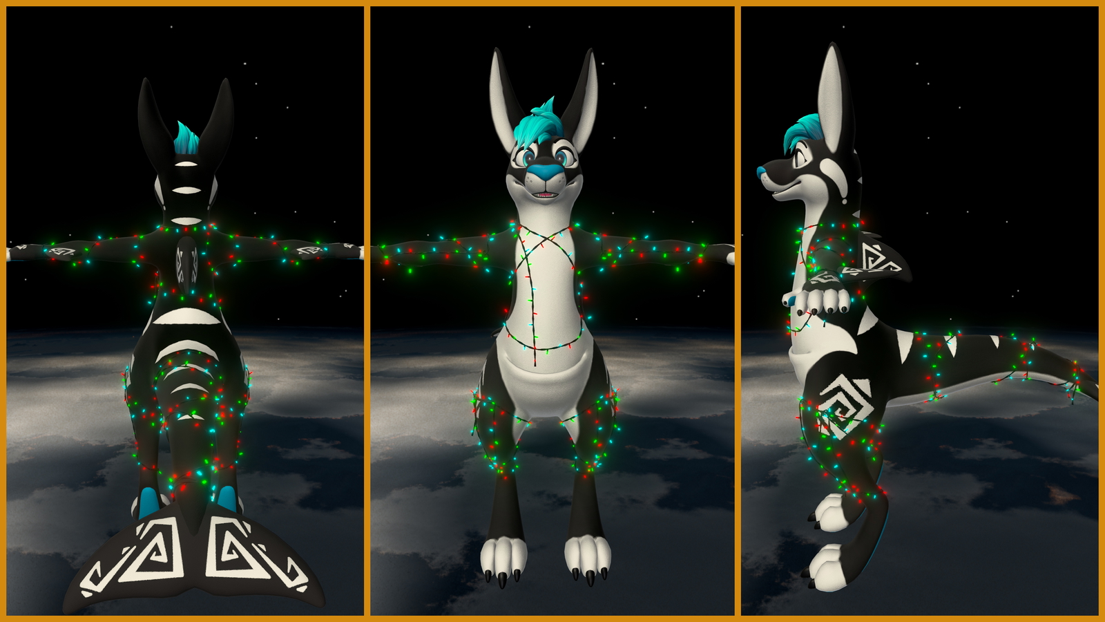 Christmas Lights - Tropical Kangaroo/Orca