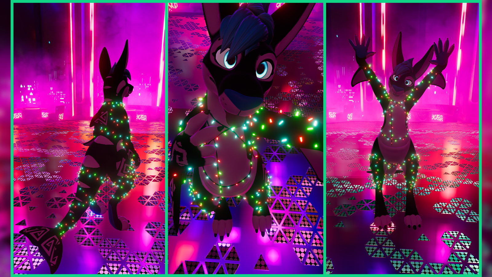 Christmas Lights - Tropical Kangaroo/Orca