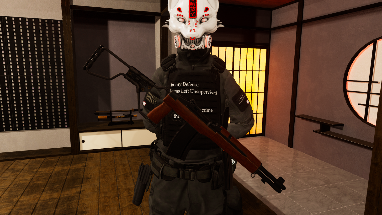 M1 garand paratrooper | PhysBones / Gesture Controlled / Jaming system