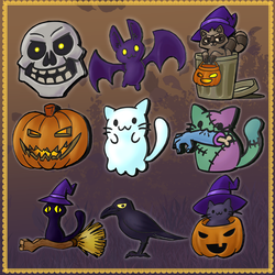 Halloween Pin Set
