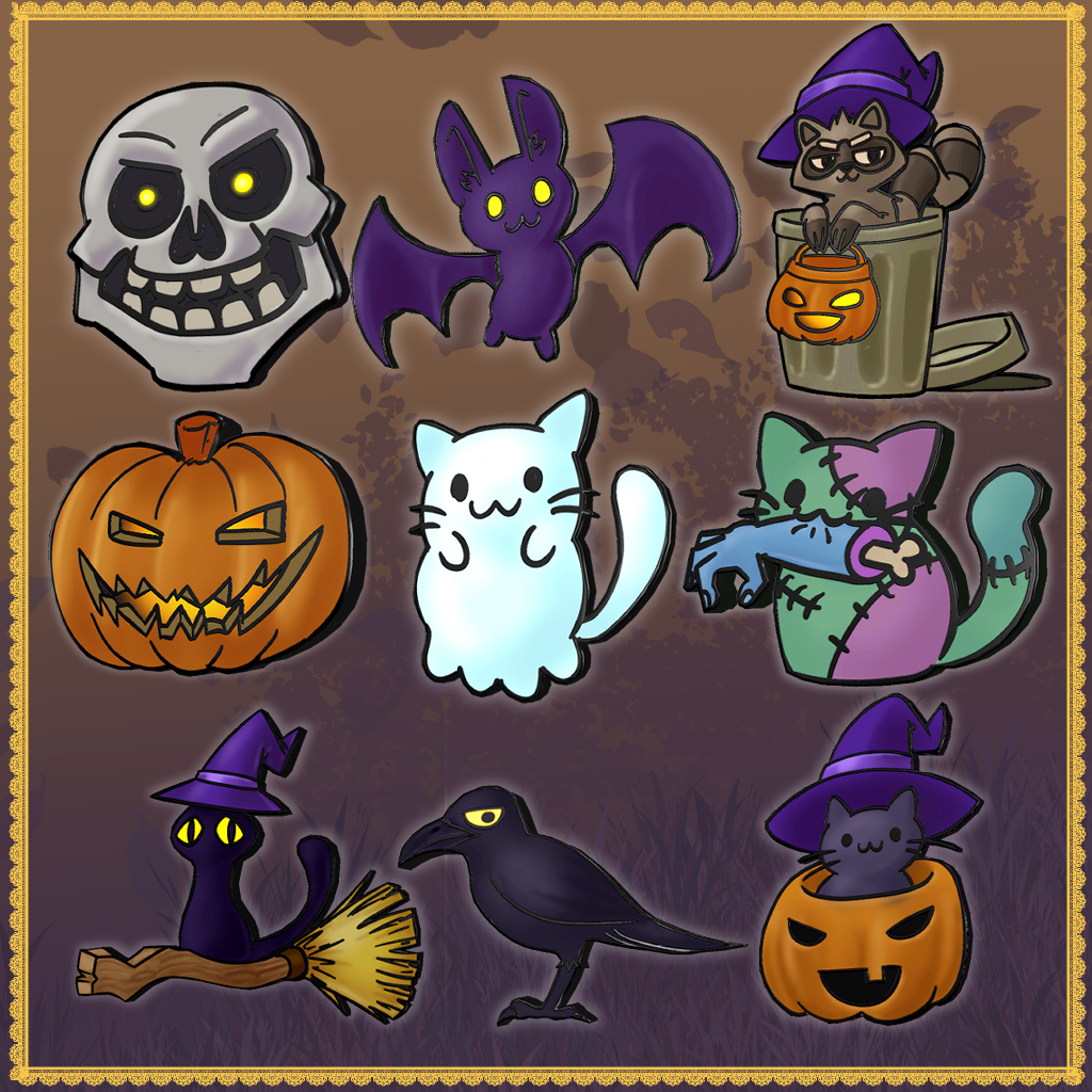 Halloween Pin Set