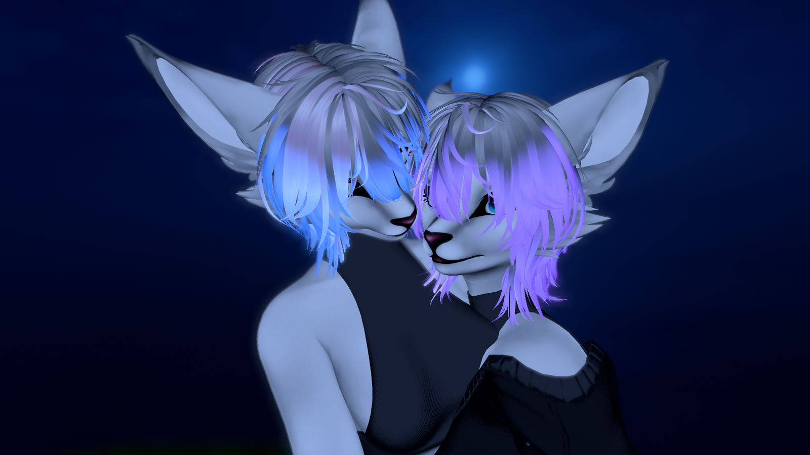 Vixy - Snow Fox Kitsune | Free Avatar | Green Version