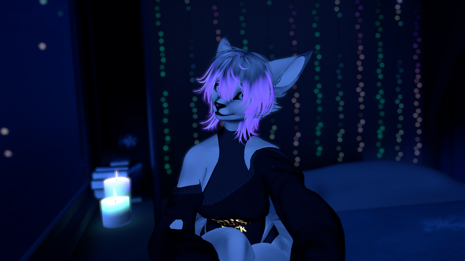 Vixy - Snow Fox Kitsune | Free Avatar | Green Version