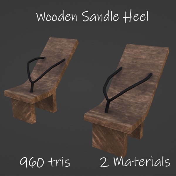 Heeled Wooden Sandal