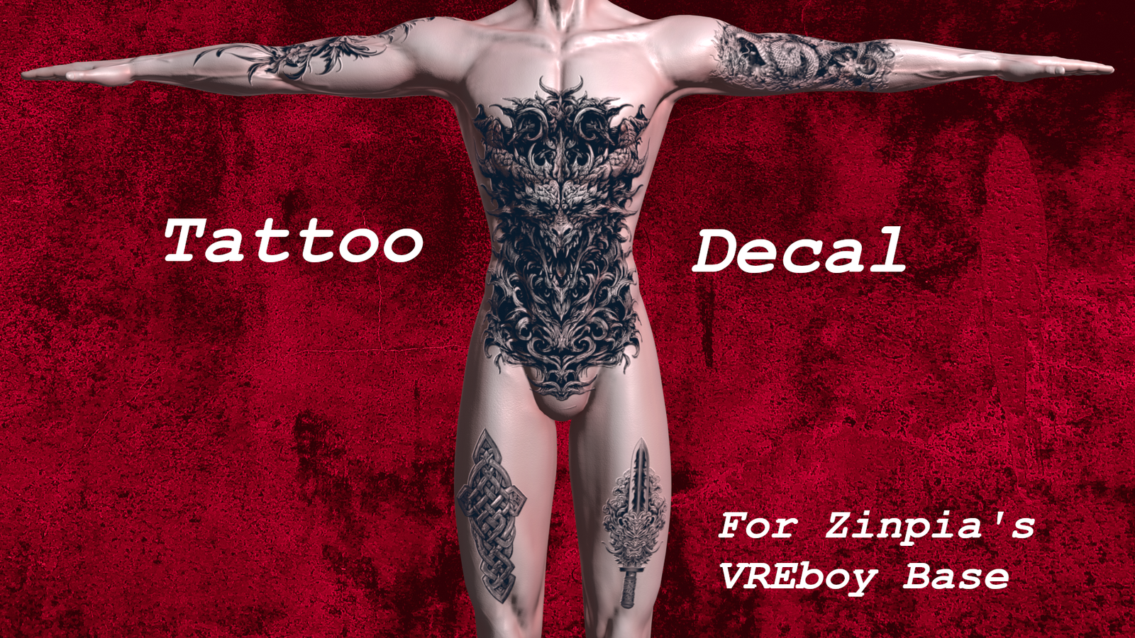 Tattoo Decal For Male VR Eboy Base 