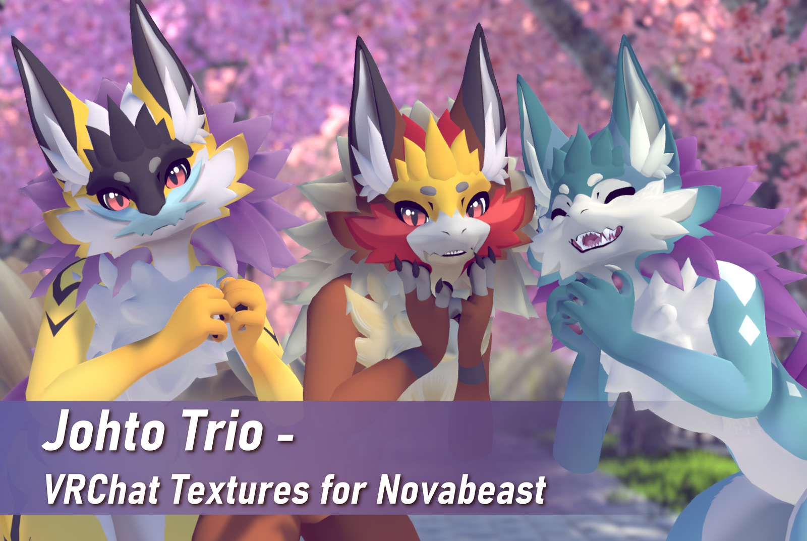 Nova Johto Trio Bundle Novabeast Textures