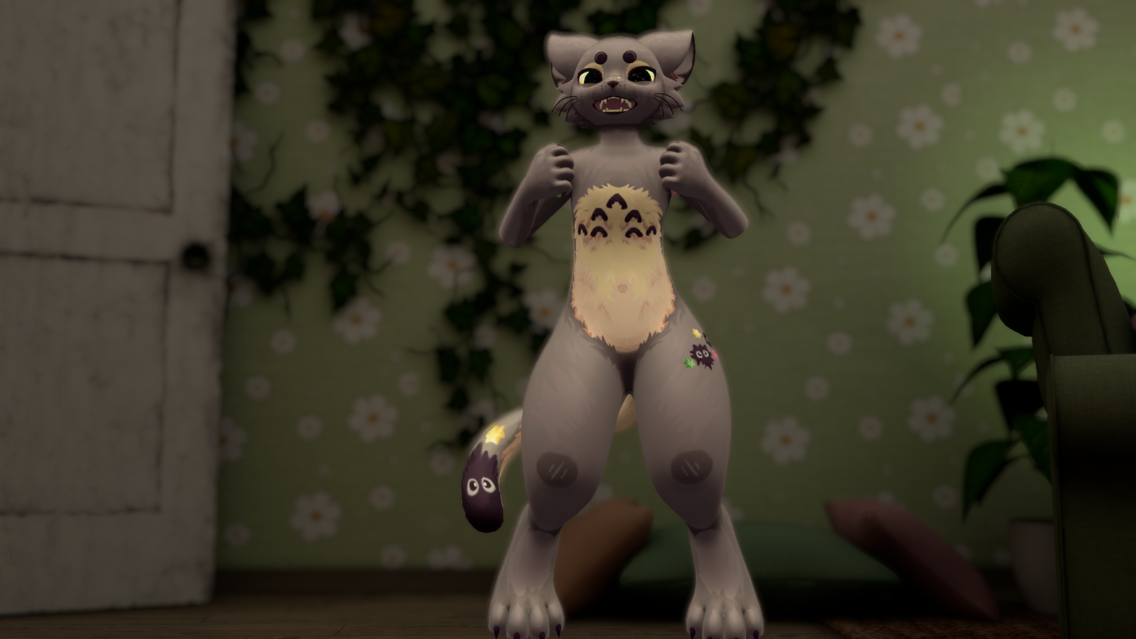 Studio Ghibli Totoro Inspired Mayu Texture