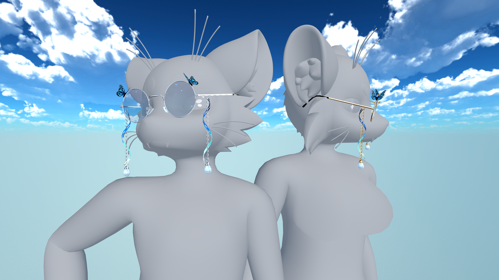 Blue Monarch Glasses