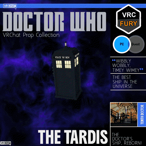 Doctor Who: T.A.R.D.I.S for Vrchat! (VRCF Reddy)