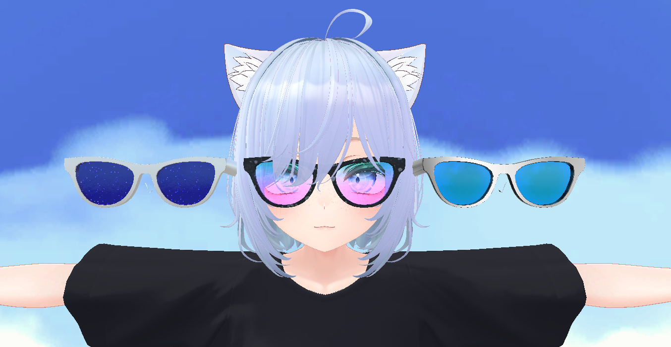 Glasses VRC/Unity— Free prefab (3 styles)