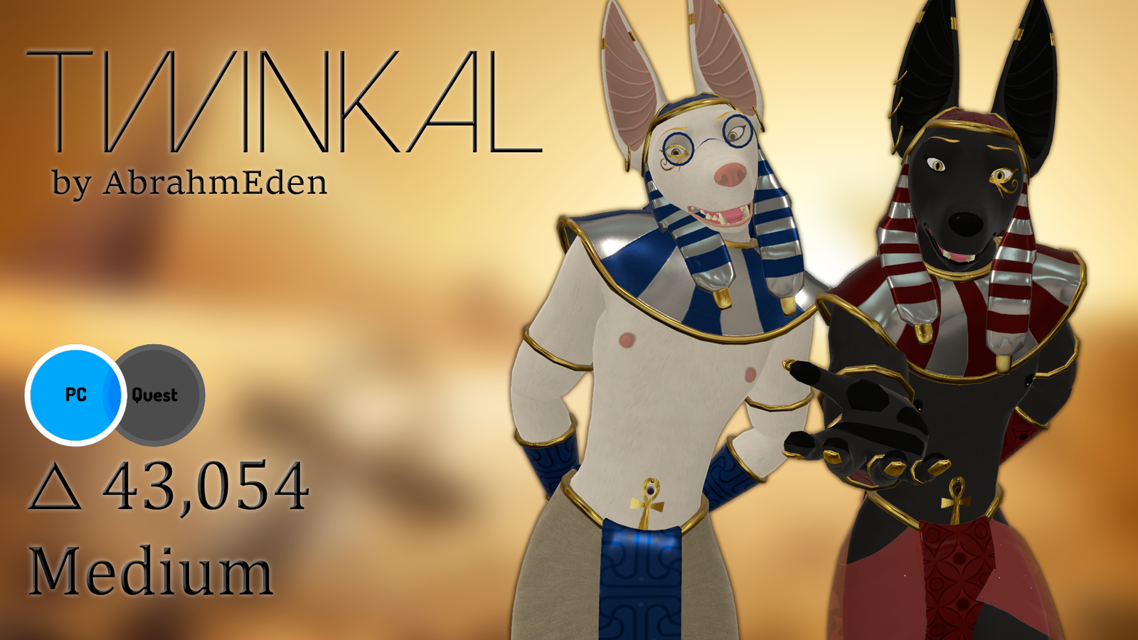 "Twinkal" Anubian Jackal Avatar Base for VRChat