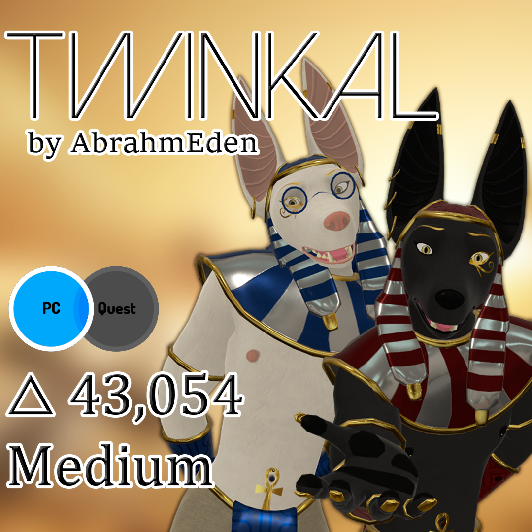 "Twinkal" Anubian Jackal Avatar Base for VRChat