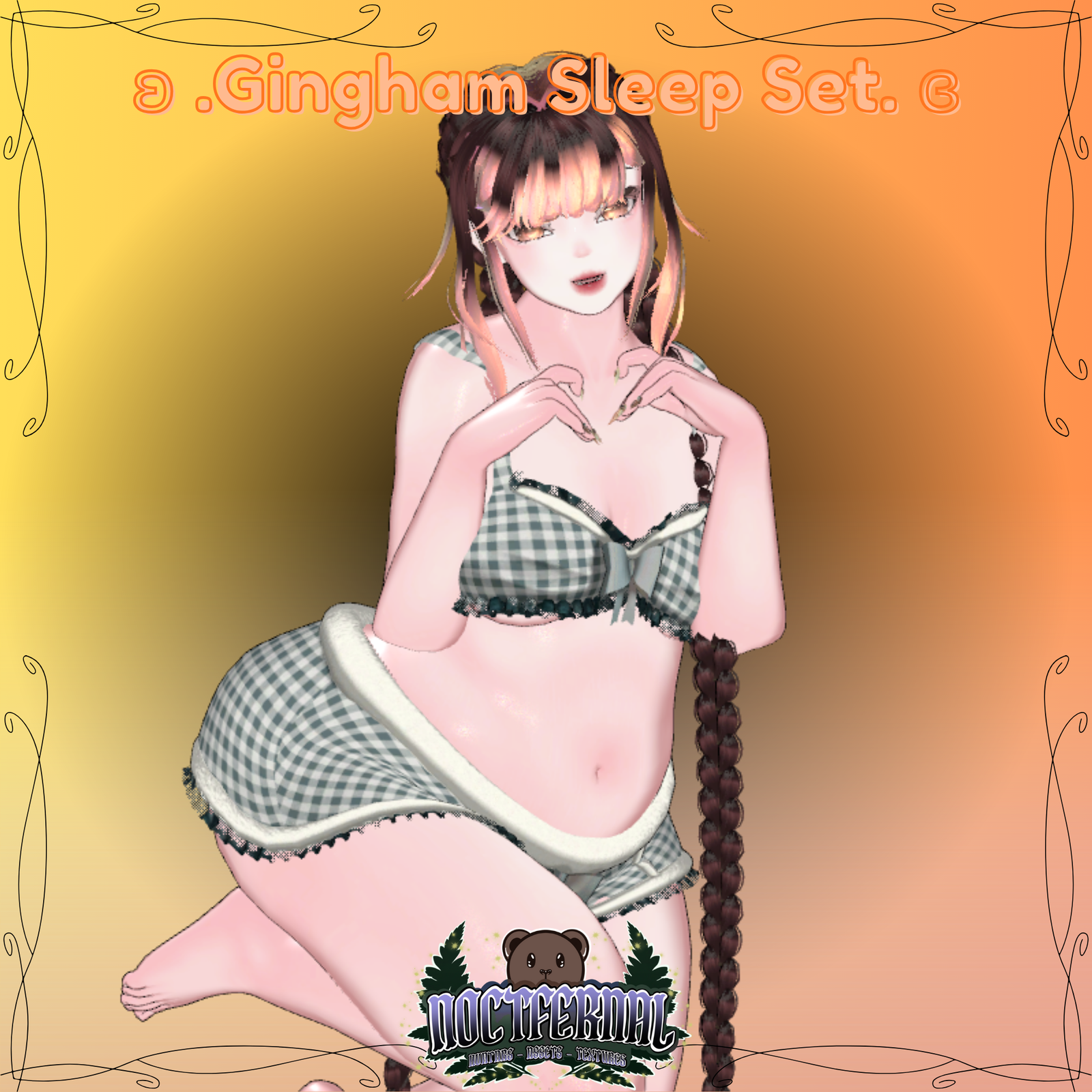 Gingham Sleep Set