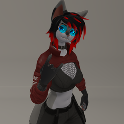 Crop techwear for Vixine